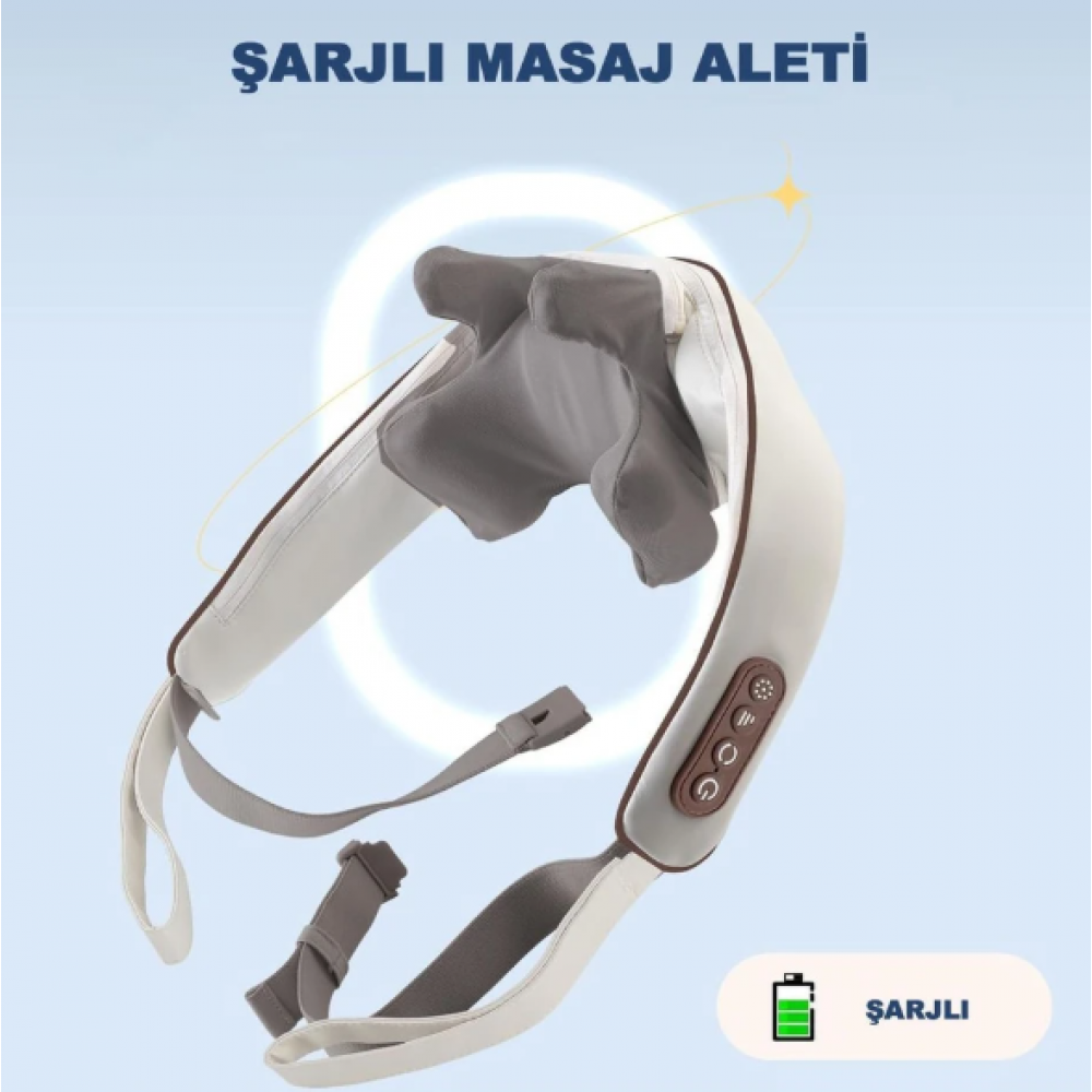 Merxas Siyah İnsan Eli Hissi Veren Șarjlı Masaj Aleti - Ovmalı, Boyun, Sırt Ve Bacak Masaj Cihazı